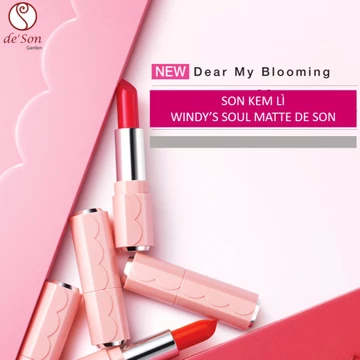 ĐẲNG CẤP TT Son Thỏi Lì Handmade Windy Soul De' Son Garden Matte Không Chì [01 Màu Cam Đào Duy Nhất LAT04]