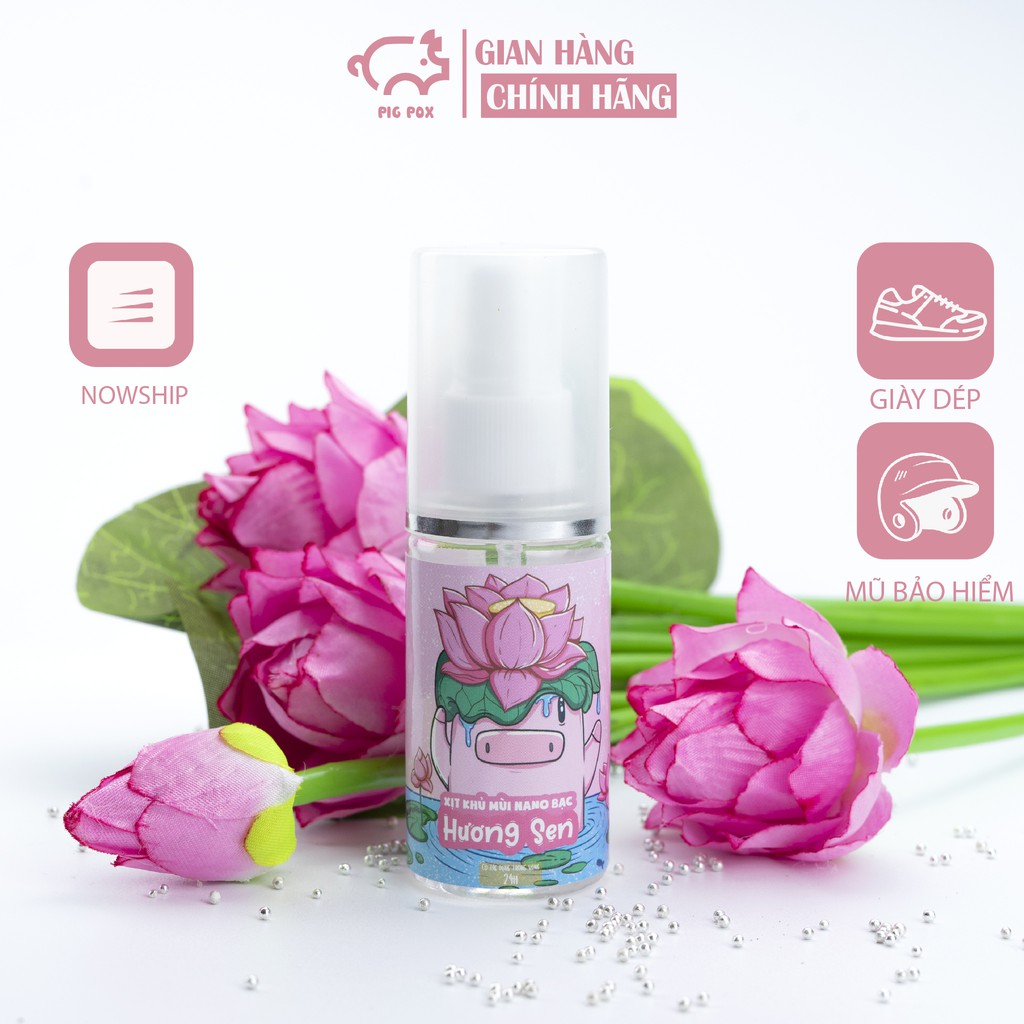 Ảnh Xịt khử mùi giày, mũ bảo hiểm PIGPOX công thức nano bạc mùi bạc hà 50ml 3