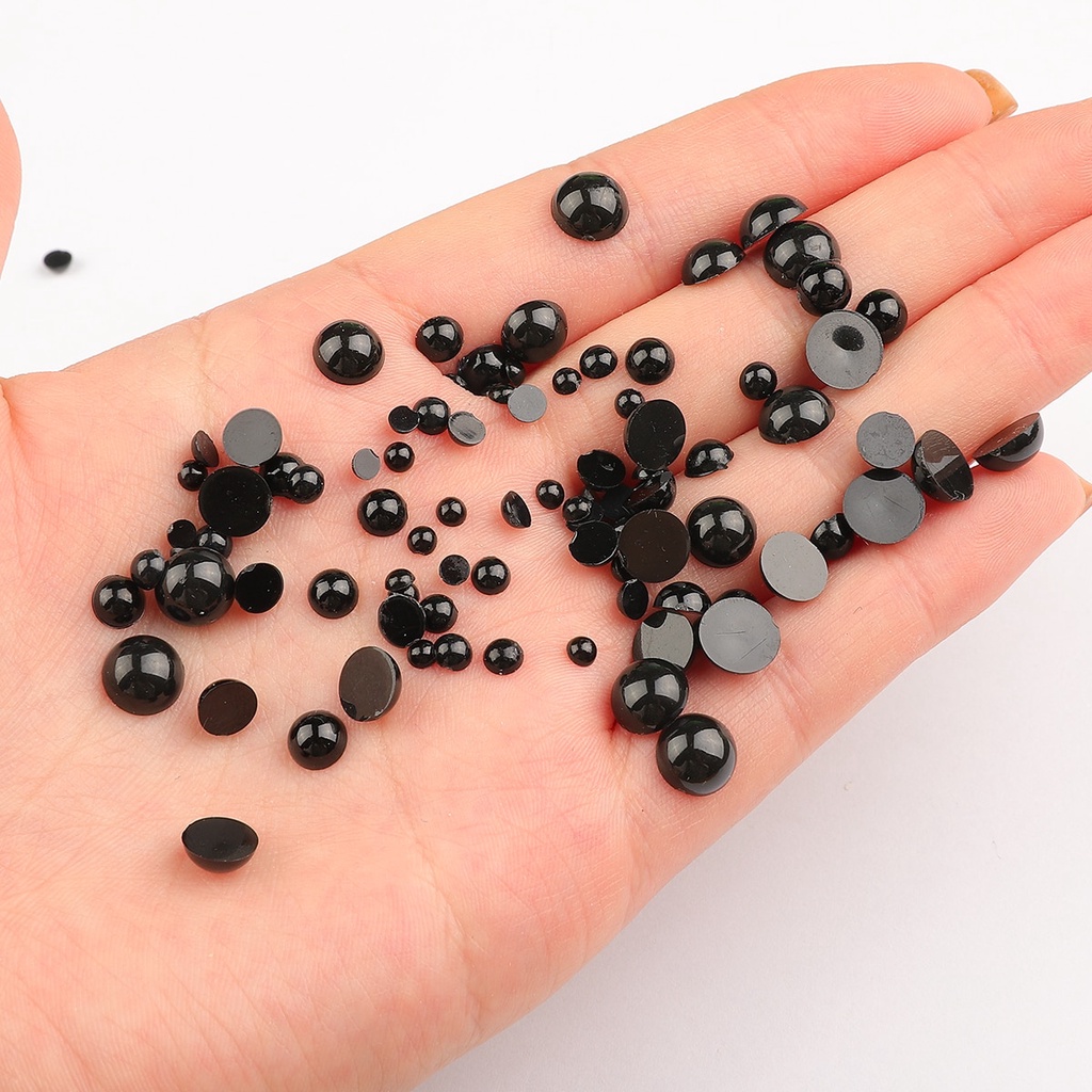 100-500 Cái Mắt An Toàn Acrylic Đen 3-8mm | 6 Kích Cỡ Tùy Chọn Cho Gấu Búp Bê Động Vật Con Rối DIY Thủ Công Đồ Chơi Trẻ Em Phụ Kiện