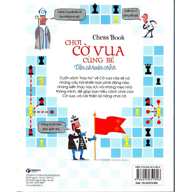 Ảnh Sách dạy học CHƠI CỜ VUA CÙNG BÉ - VÁN CỜ HOÀN CHỈNH, Quyển 2, giúp phát triển tư duy cho trẻ em (tặng 1 bookmark). 1