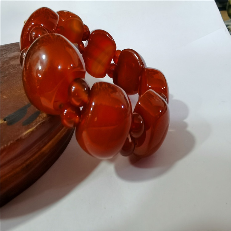 Vòng Đeo Tay Mã Não Mã Não Trắng Tự Nhiên Họa Tiết Rồng Hàng Chính Hãng