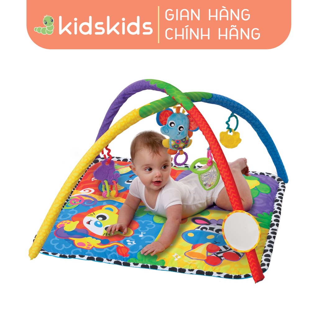 Thảm nằm chơi nhạc rừng Playgro Music in the Jungle Activity Gym, cho bé sơ sinh đến 24 tháng