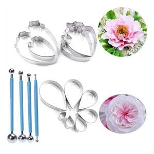 Cc 7 Chiếc Máy Cắt Cánh Hoa Hồng Và 4 Chiếc Máy Cắt Hoa Mẫu Đơn Thảo Dược 4 Chiếc Kim Loại