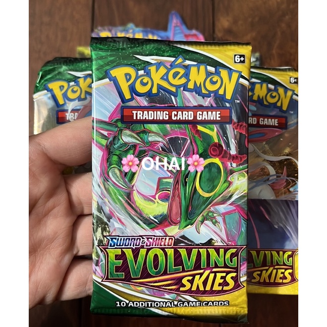 MỘT PACK GÓI LẺ Thẻ Pokemon TCG Sword & Shield Evolving Skies Chính ...