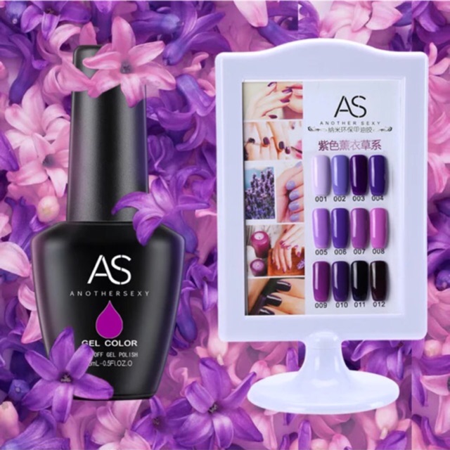 AS tím purple series, sơn gel ZX chai 15ml