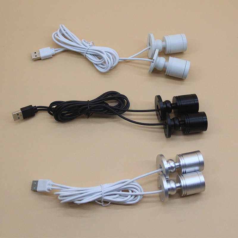 Usb Một Cho Hai 3W Mini Dính Đèn LED Nhỏ 5V Hình Mô Hình Trưng Bày Màu Tập Trung Spotlight jpnJ