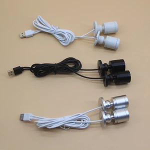 Usb Một Cho Hai 3W Mini Dính Đèn LED Nhỏ 5V Hình Mô Hình Trưng Bày Màu Tập Trung Spotlight jpnJ