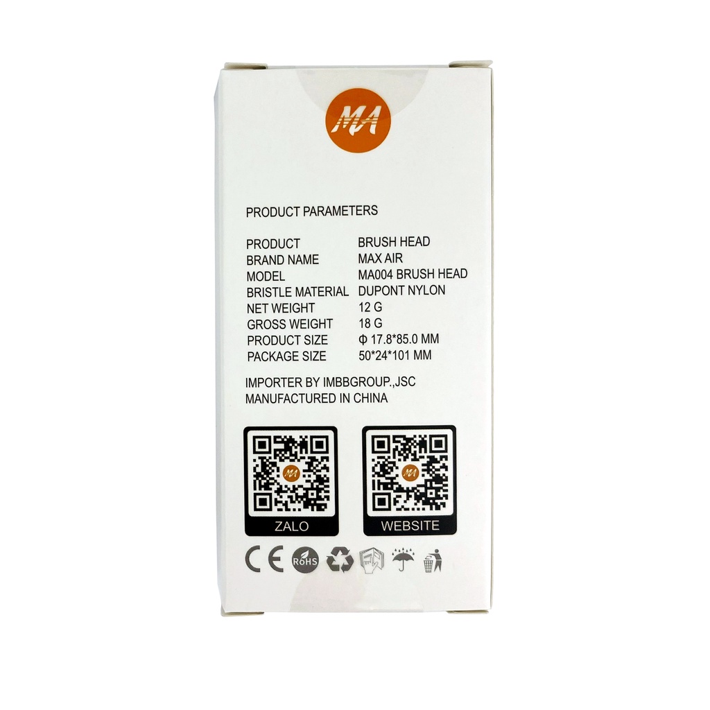 Ảnh Combo 04 đầu bàn chải điện thay thế bàn chải điện Max Air model MA004, sợi dupont kháng khuẩn, lông bàn chải mềm 4