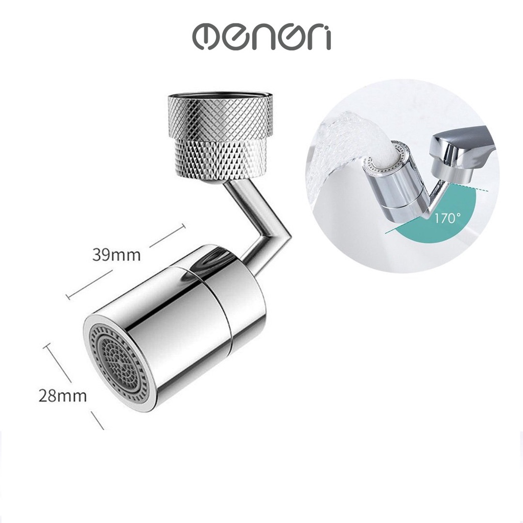 Ảnh Đầu Nối Vòi Nước Xoay 720 Độ Với 2 Chế Độ Chảy Tiện Lợi Phù Hợp Với Nhiều Loại Vòi Lavabo - OENON 1