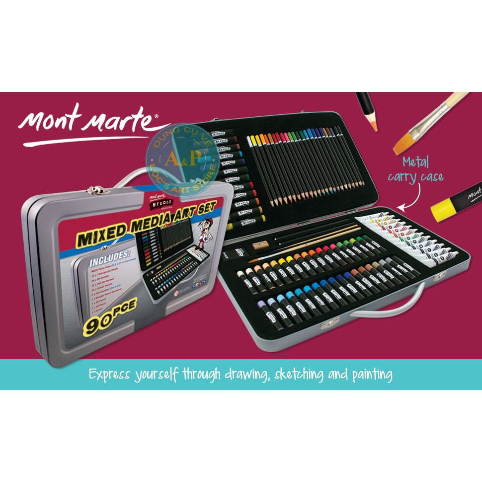 Bộ Mixed Media Art Set 90pcs Mont Marte Shopee Việt Nam