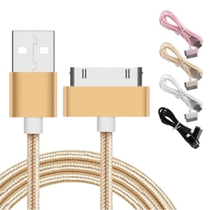 Nylon Braided 30pin USB Data Sync Charging Cable for phone 4 4s 2 3 4 for