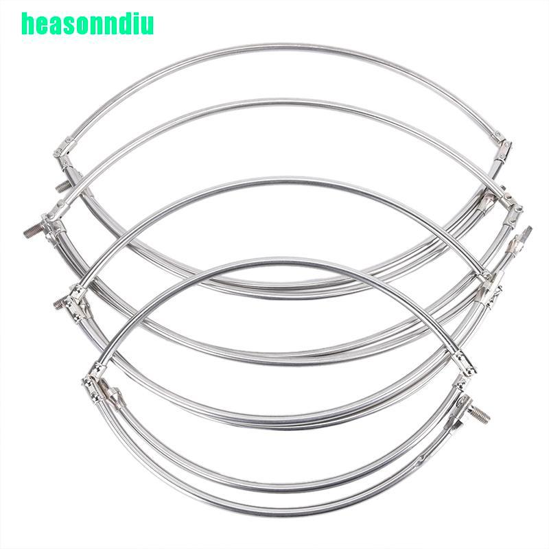 HO Thép không gỉ Câu Cá Gấp Lưới Brail Tròn Dipnet Giải Quyết Phụ Kiện