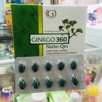 Hoạt huyết dưỡng não Ginkgo 360 Natto Q10 Abipha viên hộp 100viên