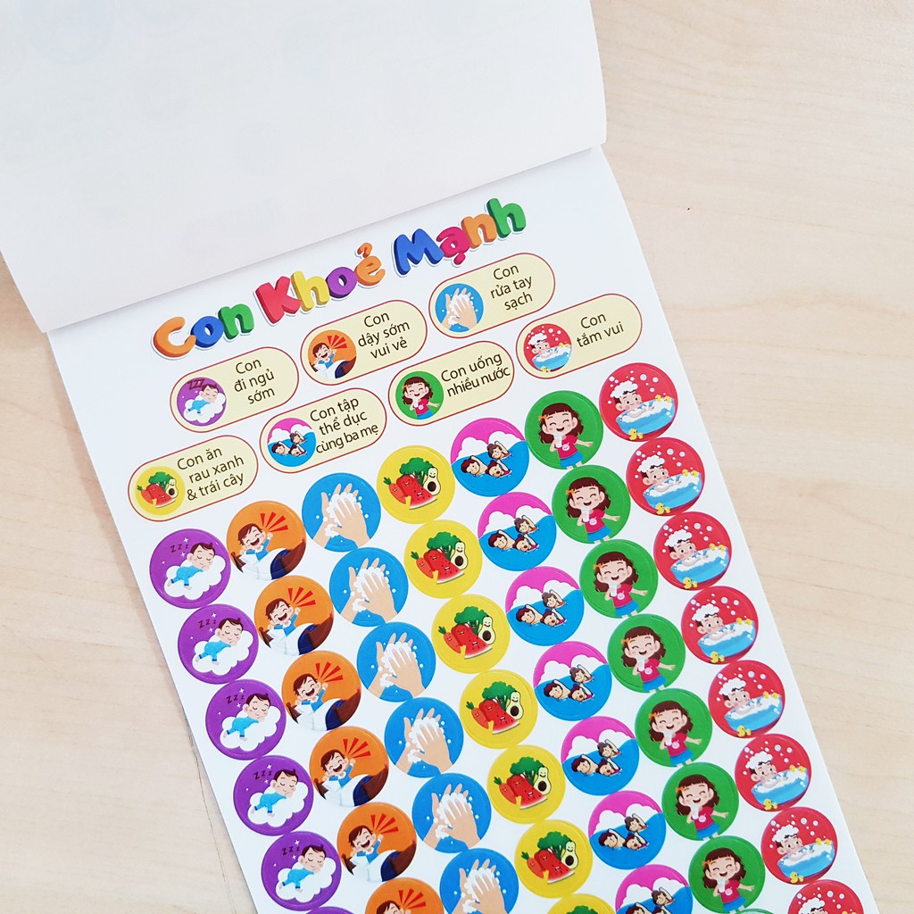 Set STICKER dạy bé ngoan ngoãn (450 sticker) cho bé từ 2 - 6t, bé tự vào nếp, hào hứng chơi mỗi ngày