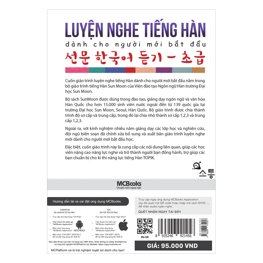 Ảnh Sách - Luyện Nghe Tiếng Hàn Cho Người Mới Bắt Đầu - MCBooks 2