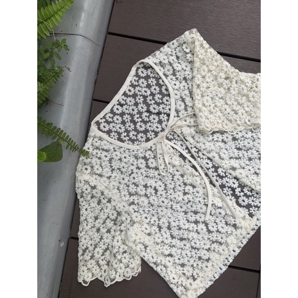 [Borecole] Manu Cardigan - hoa nhỏ, voan hàn mịn