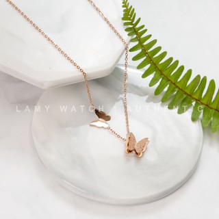 Dây chuyền nữ LAMY Pave Butterfly Rose Gold 6005