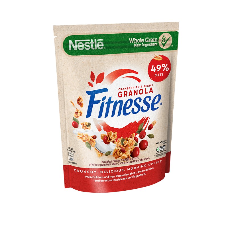 Ảnh Ngũ cốc ăn sáng Fitnesse Granola Nam Việt Quất & Hạt Bí Ngô (gói 300g) 3