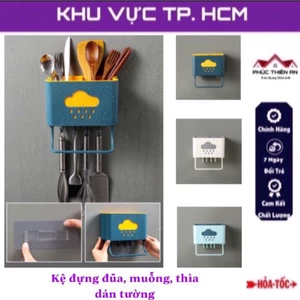 Kệ dán tường đựng muỗng đũa đa năng