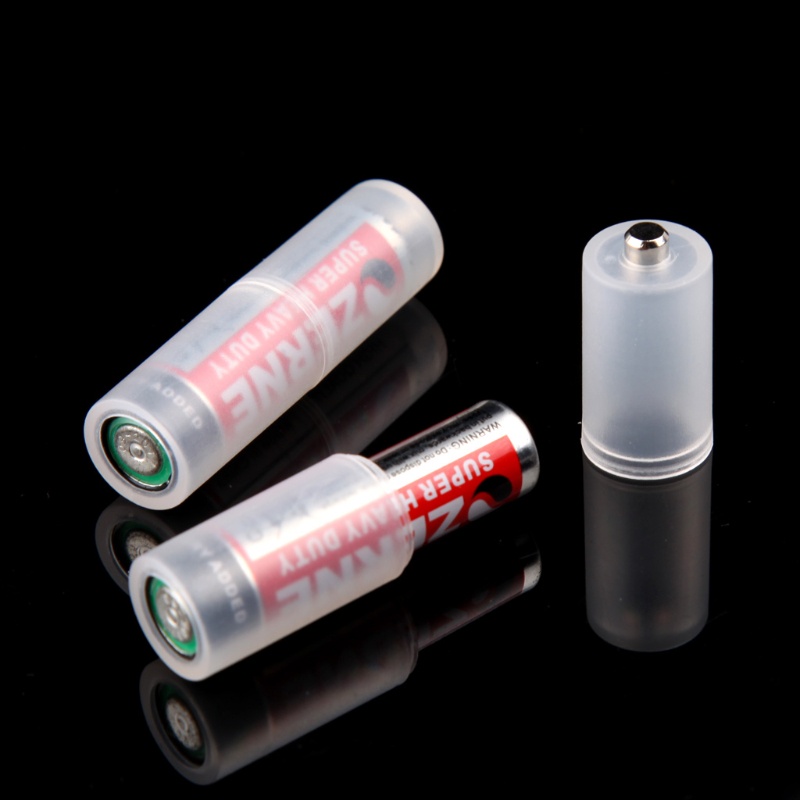 Set 4 bộ chuyển đổi pin cỡ AAA R03 sang AA LR6 + hộp nhựa