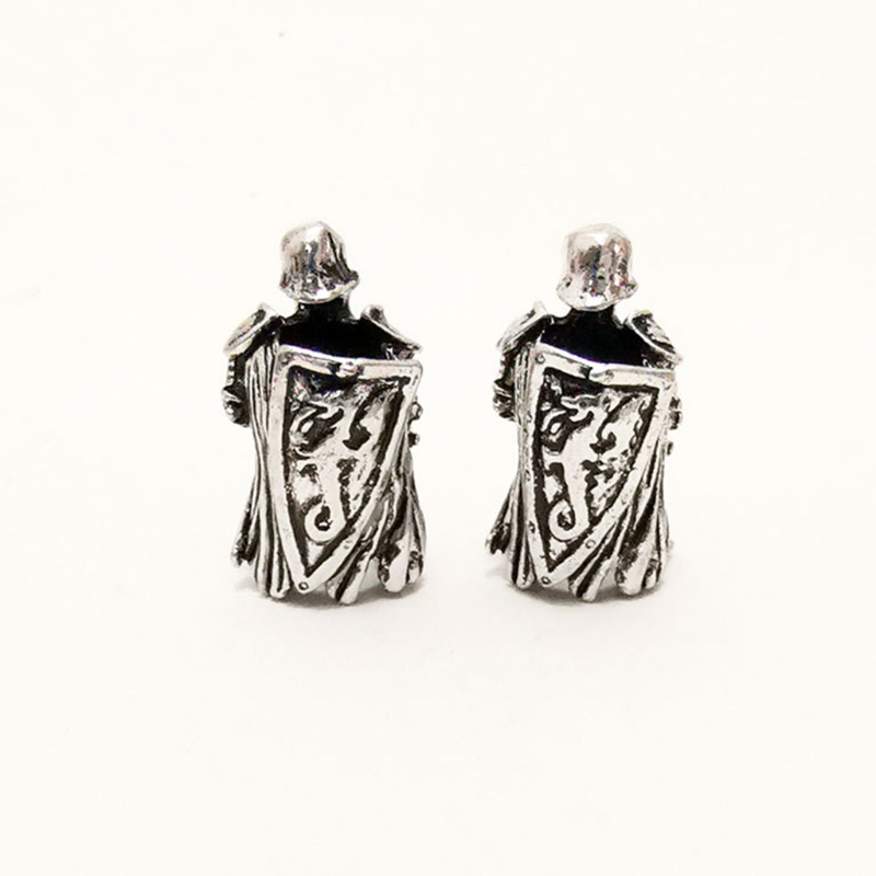 Ppy Retro Vintage Tóc Bím Râu Dreadlock Hạt Nhẫn Ống Viking Rune Charm Mặt Dây Chuyền Cho DIY Vòng Cổ Trang Sức Làm