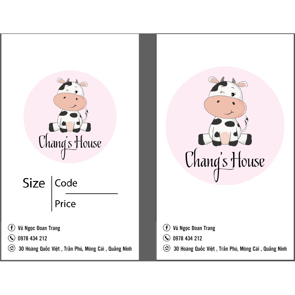 (GIÁ RẺ -HÀNG RIÊNG) 500Nhãn mác giấy quần áo thời trang cao cấp HÀNG RIÊNG