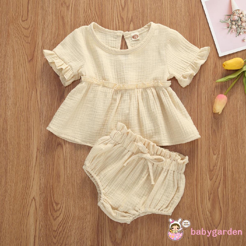 Set Áo Thun & Quần Short Cho Bé Gái