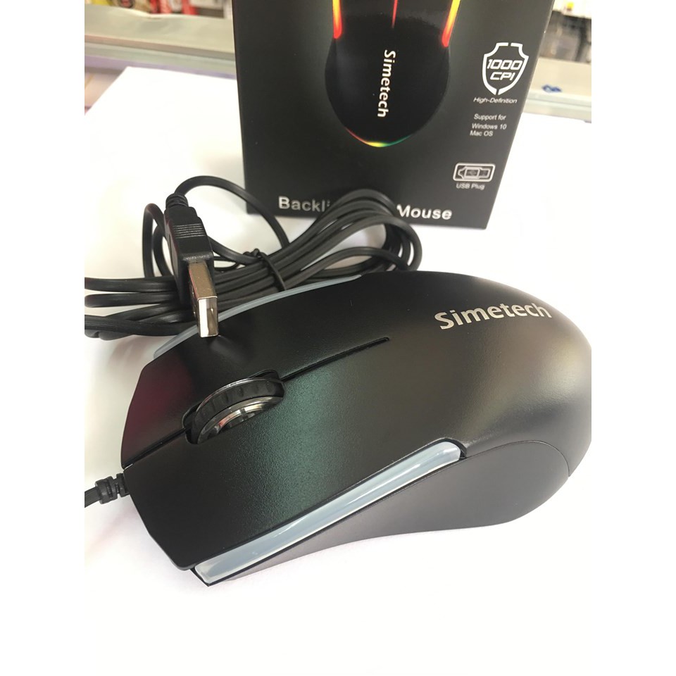 CHUỘT MÁY TÍNH CÓ DÂY SIMETECH X1S CÓ LED CHÍNH HÃNG | Shopee Việt Nam
