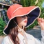 PCF * Niche Big vành cho mũ chống nắng Mũ ngư dân thời trang UV để bảo vệ đường phố Sh