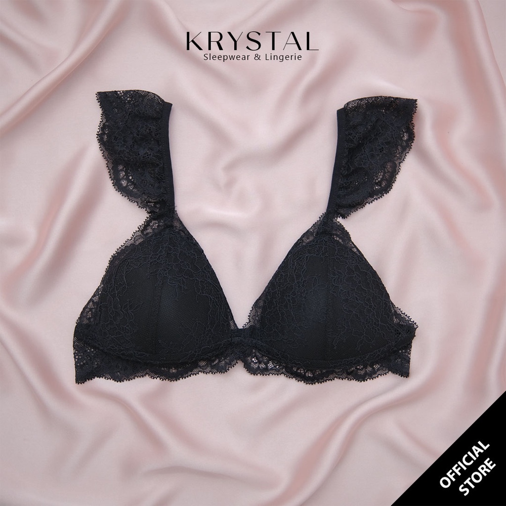 Áo ngực nữ ren sexy dáng cánh tiên gợi cảm không gọng mút vừa KRYSTAL A004