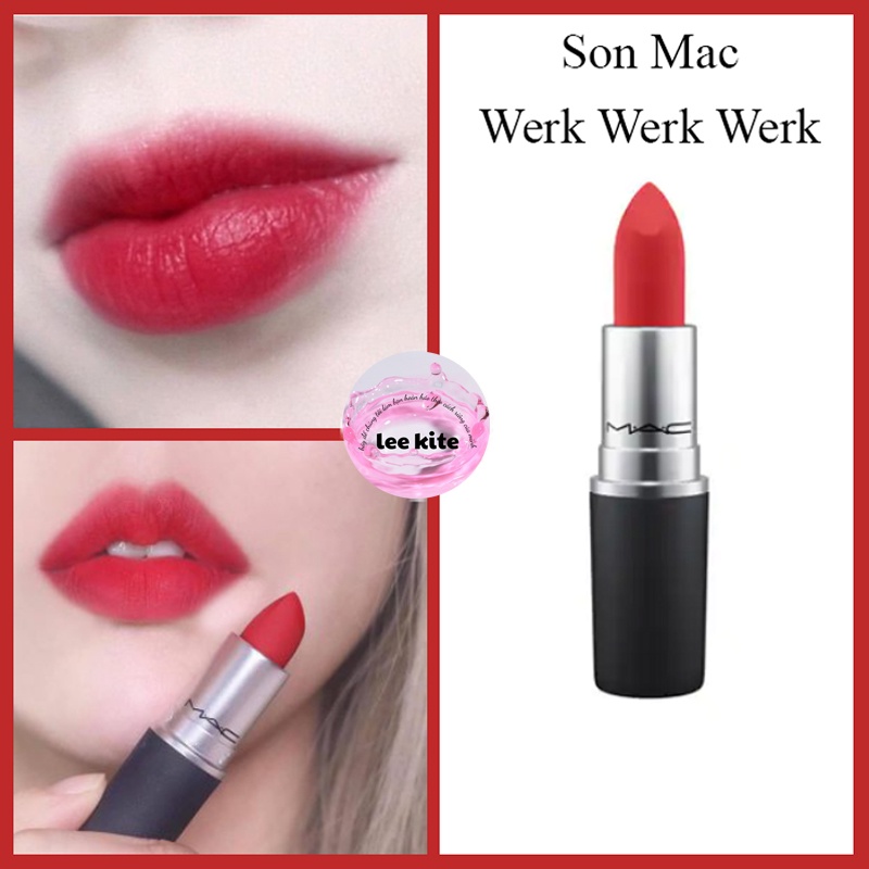 Son Mac 922 Werk Werk Werk Màu Đỏ Lạnh Ánh Cam Powder Kiss Shopee Việt Nam