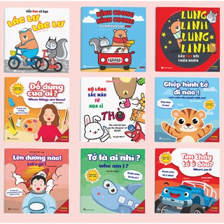 Sách - Bộ 9 Cuốn Truyện Tranh Ehon Âm thanh - Ehon Màu sắc - Ehon Hình khối - Ehon Nhận biết