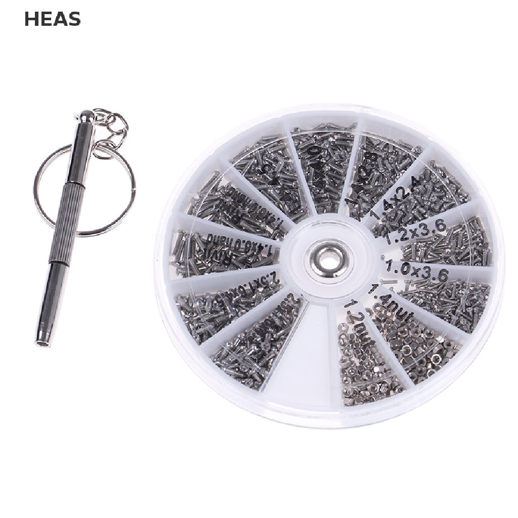 Set 600 Ốc Vít Nhỏ + Tua Vít Sửa Kính Mắt Tiện Dụng Id