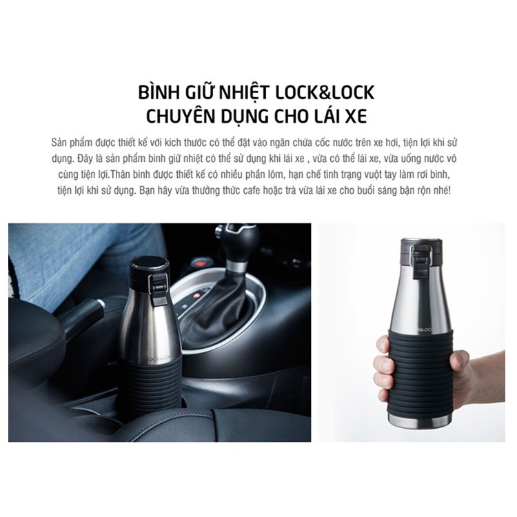 Bình Giữ Nhiệt LocknLock Cylinder Bottle Tumbler LHC4145SLV 430ML - K-MALL