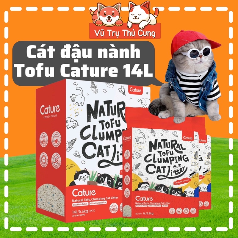 Combo 2 Túi Cát Đậu Nành Natural Cature cho Mèo 7L
