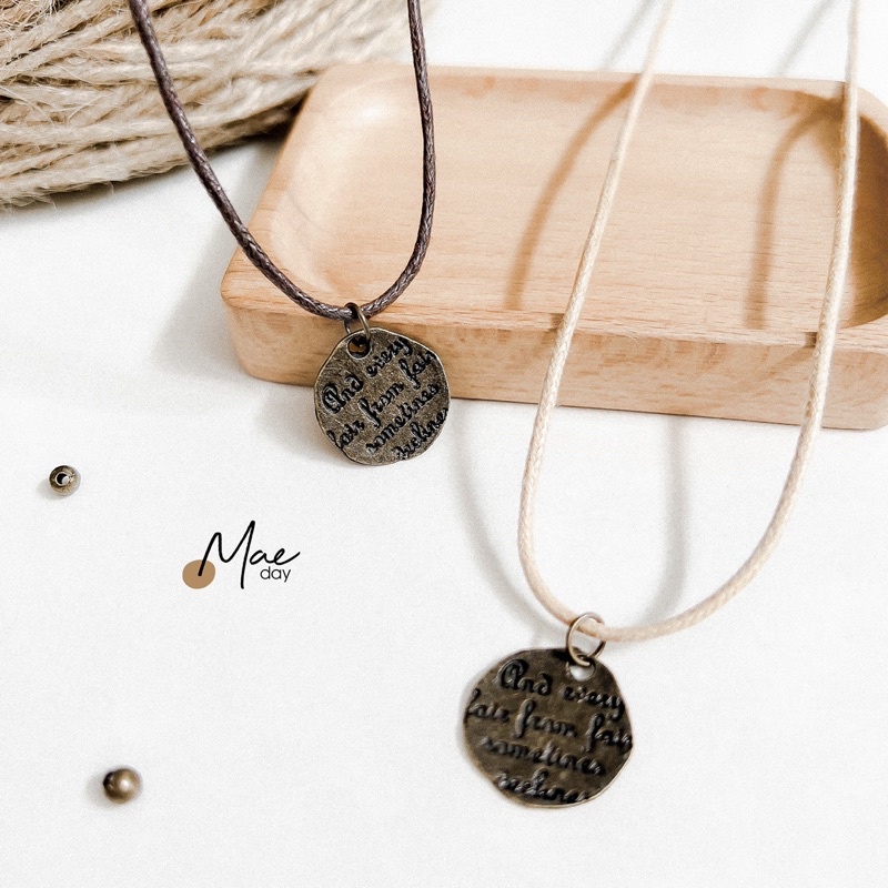 Vòng cổ Kazu -  dây chuyền mặt chữ cổ điển vintage