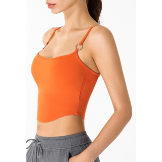 Áo Bra Tập Gym Nữ Crop Khoen Vạt Bầu Có Mút Liền Năng Động [ĐỒ TẬP GYM NỮ]