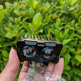 Đèn trợ sáng bi cầu X25 Pro 2 mắt xe máy ô tô siêu sáng 45W chế độ cốt vàng pha trắng hàng cao câp dành cho khách víp