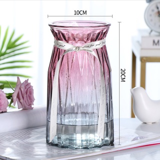 Bình cắm hoa thuỷ tinh đa giác 20cm decor trang trí tiện dụng, sang trọng, tinh tế B024