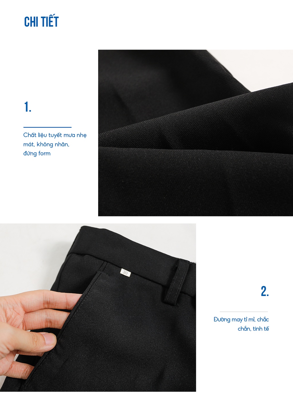 Mô tả Quần Âu Nam MANDO Ống Côn Công Form Công Sở Nhiều Màu, Kiểu Dáng Basic Trẻ Trung Phong Cách Hàn Quốc - QKN020 - 3