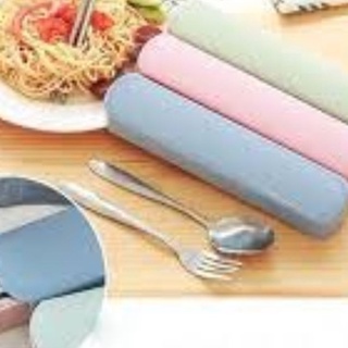 Bộ thìa đũa muỗng dĩa inox 304 mạ bạc cán dài cao cấp sang chảnh Dụng cụ cá nhân ăn cơm văn phòng dã ngoại giadunghanoi3