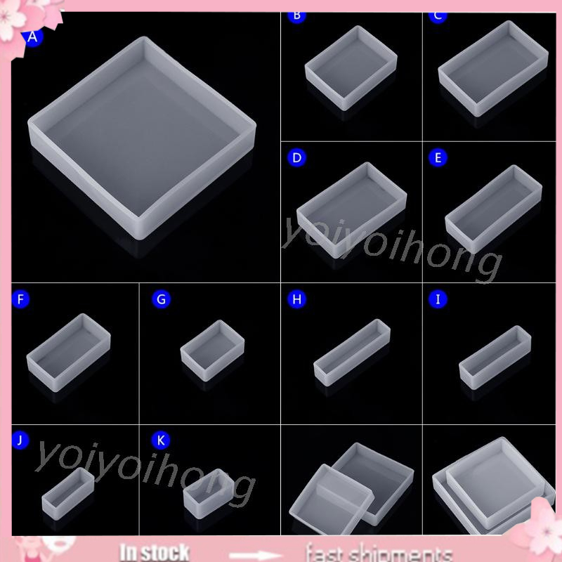 Silicone Mold DIY Square Rectangle Exopy Resin Mirror  Jewelry Decoration