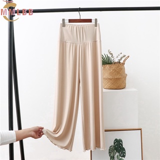 Phụ nữ mát mẻ Quần cạp cao trơn rộng trơn mát mẻ Quần mùa hè Quần co giãn dáng rộng xl-2xl
