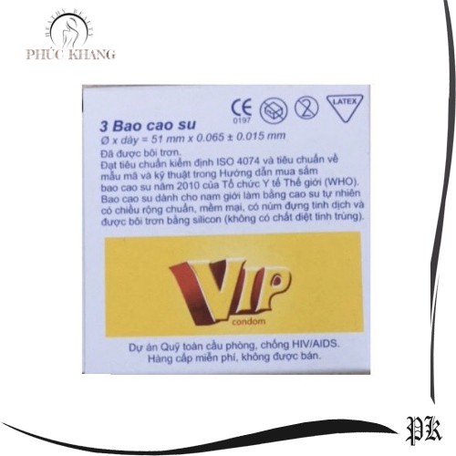 Bộ 4 hộp bao Cao Su Vip Plus Hộp 4x3 cái | Shopee Việt Nam