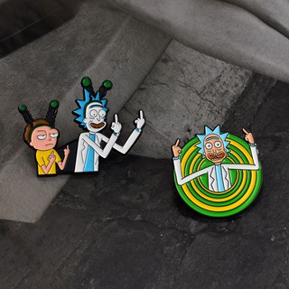 Huy Hiệu Họa Tiết Hoạt Hình Rick and Morty Vui Nhộn