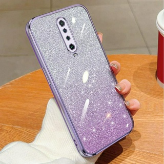 Xiaomi Redmi k30 5G Racing pocox2 k30 k30i Màu gradient lấp lánh bột mạ điện trong suốt mềm cho vỏ điện thoại chống rơi