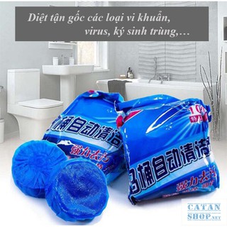 Combo 20 Viên tẩy bồn cầu toilet siêu sạch bóng Sáp chống ố vàng mùi hôi, khử mùi diệt sạch vi khuẩn gây hại