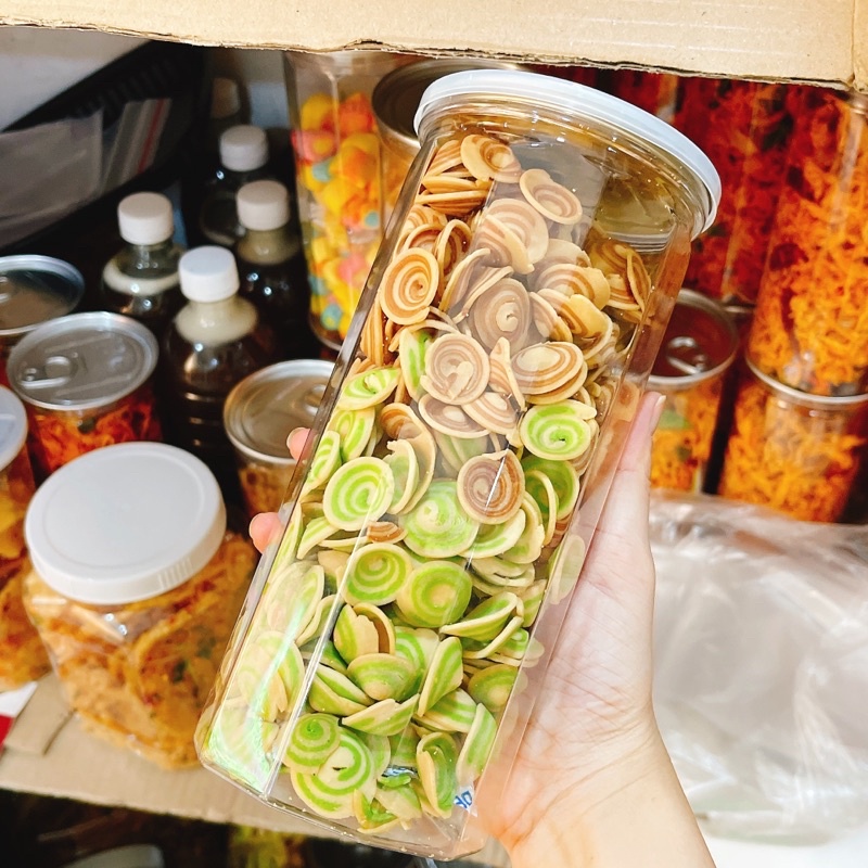 Bánh Tai Heo Nhí Mix 2 Vị Matcha và Caacao -1lon pet 330GR