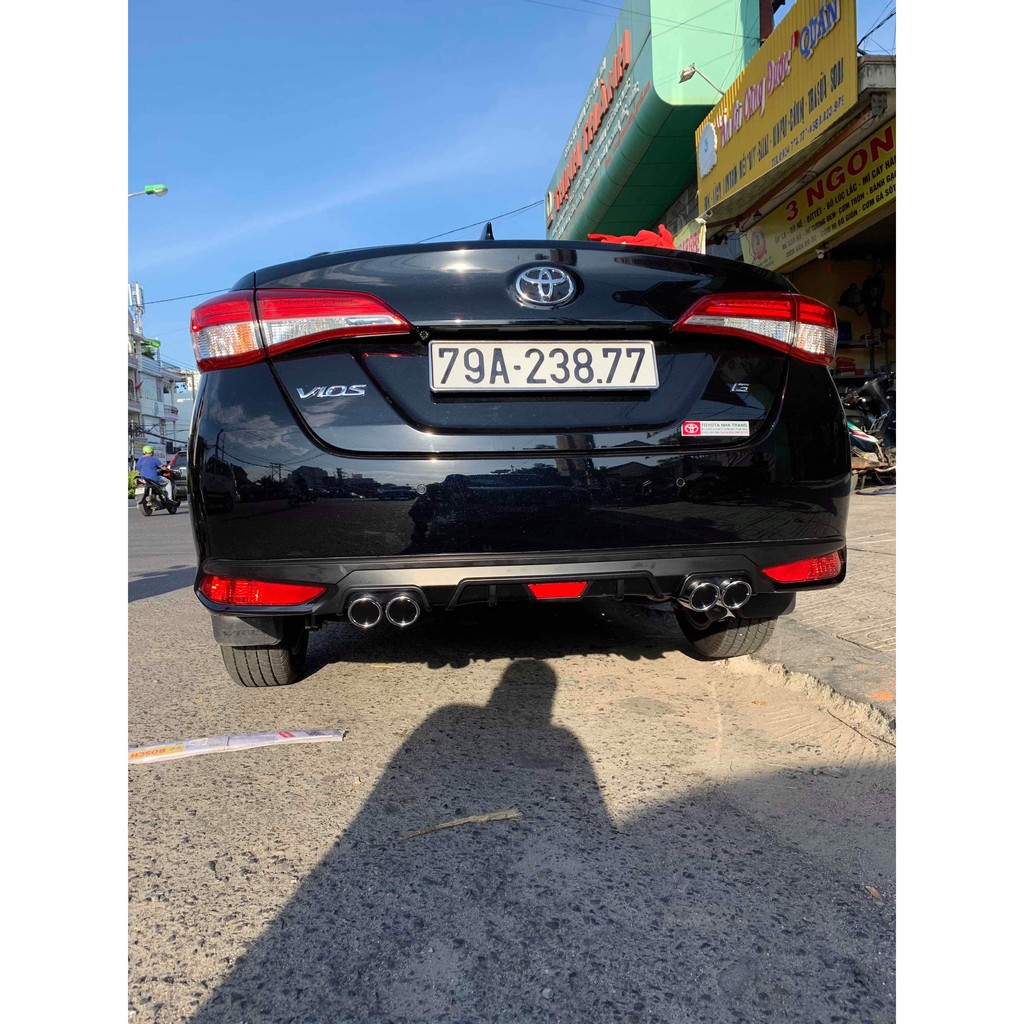 Lip chia pô xe TOYOTA VIOS 2014- 2022 , NHỰA  ABS mạ crom, độ bền cao, dễ dàng lắp đặt