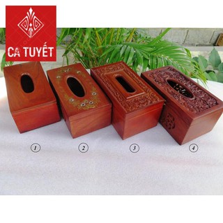 Hộp đựng giấy ăn  GỖ CAO CẤP VẦY SIZE 22CM